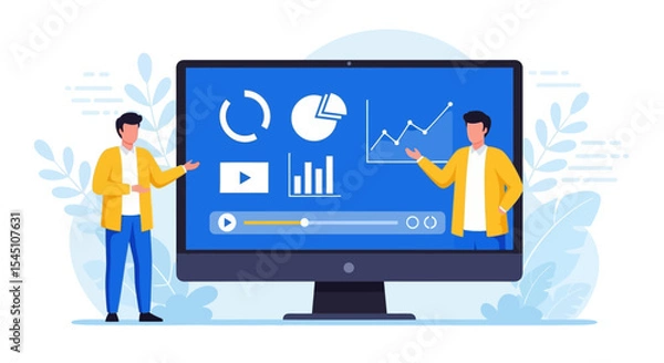Obraz Online Business Presentation Data Analysis & Video Tutorial