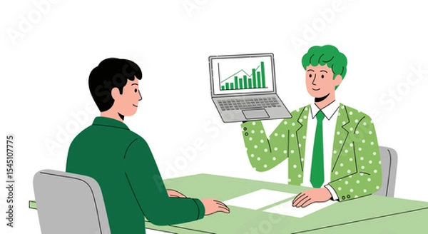 Obraz Business Meeting  Financial Growth Strategy Presentation