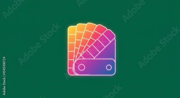 Obraz Vibrant Color Palette Swatch Gradient Illustration