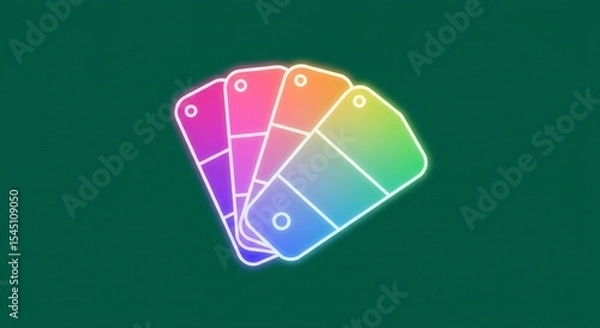 Obraz Vibrant Rainbow Color Palette Swatch Design