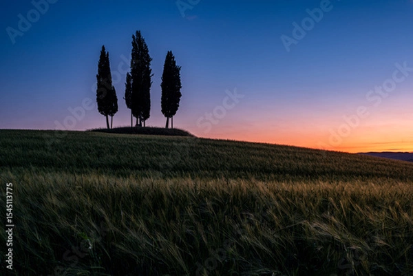Obraz Alba sulle colline toscane
