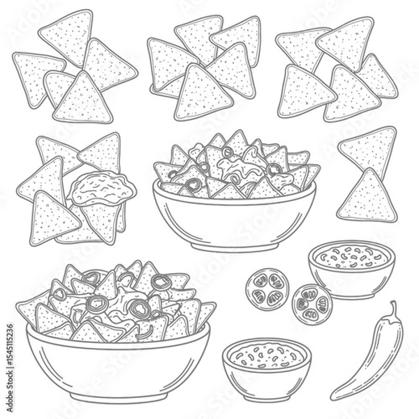 Obraz doodle icon illustration nachos 