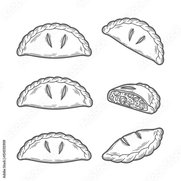 Obraz doodle icon illustration calzone