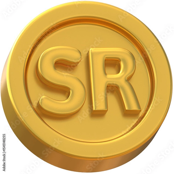 Obraz Saudi Riyal Coin