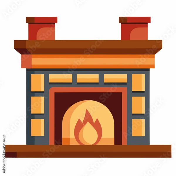 Fototapeta fireplace