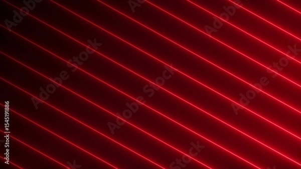 Fototapeta Abstract glowing red diagonal lines against a dark background creating a modern design pattern perfect for digital and print media