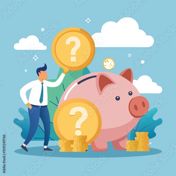 Fototapeta Financial Planning Understanding Uncertainties in Savings