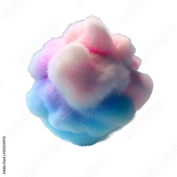 Obraz 3d Fluffy render of apink rose petals shape on a transparent background