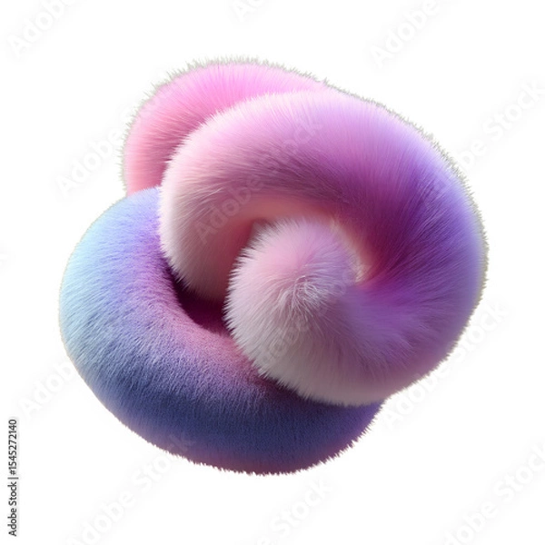 Obraz Fluffy 3D Abstract pink flower on a transparent background