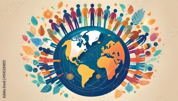 Fototapeta global accessibility awareness day with disability symbols highlighting diversity inclusivity equal access in diverse community