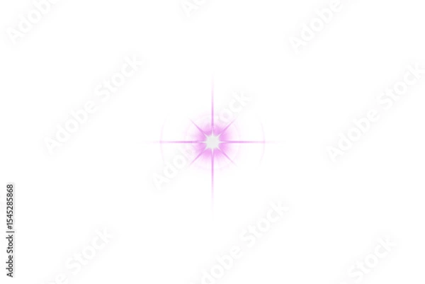 Fototapeta Abstract bright pink energy burst with crosshair element on a deep black background