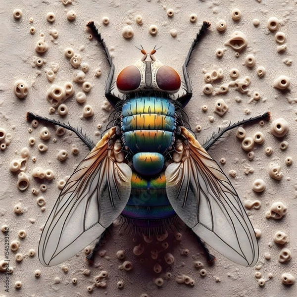 Fototapeta fly on a leaf