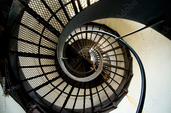 Fototapeta spiral staircase in a lighthouse