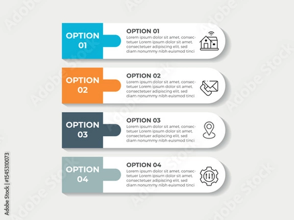 Fototapeta Charity and Donation Infographic Template. Line Icons Design with Numbers 4 Options or Steps. Infographic Design for Workflow Layout, Diagram, Annual Report, Web Design etc.