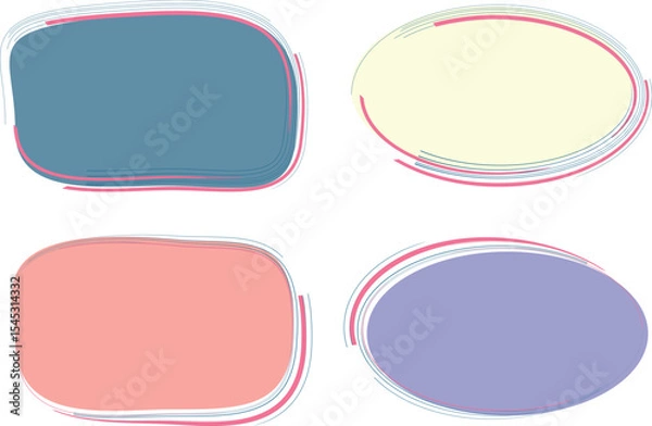 Fototapeta pastel colors abstract text box banners frames