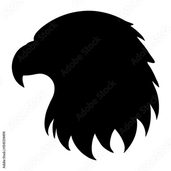 Fototapeta Majestic Eagle Head Silhouette A Powerful Vector Illustration for Design Projects