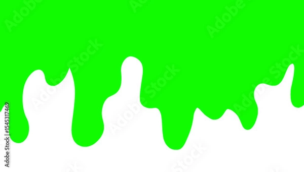 Obraz green paint dripping