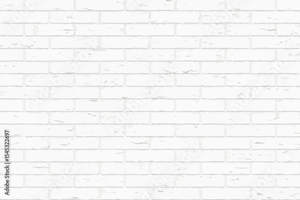 Obraz Texture of a white brick wall vector illustration