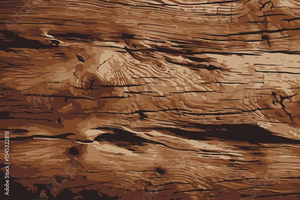 Obraz Wooden texture or background vector illustration.	