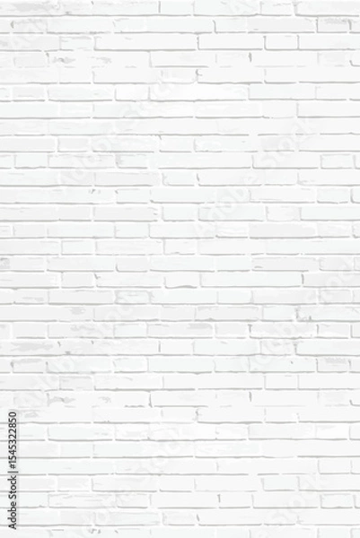 Obraz Texture of a white brick wall vector illustration