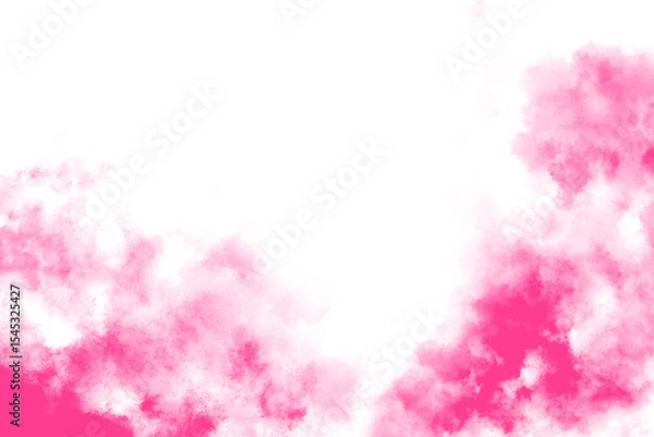 Fototapeta Abstract pink cloud formation against a black background for creative visual applications