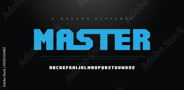 Fototapeta Master abstract sport modern alphabet logo font. Typography bold typeface design for sport, technology, fashion, digital, future creative logos fonts. vector illustration 