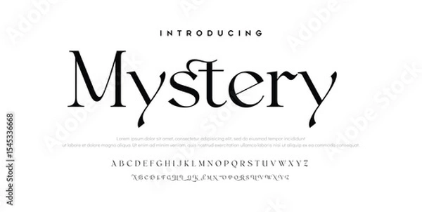 Fototapeta Mystery alphabet fonts. Typography, abstract technology, fashion, digital, future creative logo font. vector illustration