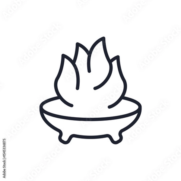 Fototapeta queimada icons isolated on White Background. Flat style design