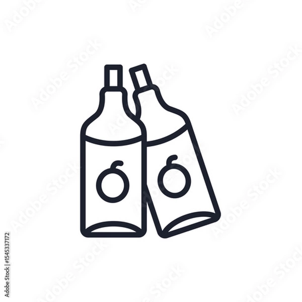 Fototapeta cider icons isolated on White Background. Flat style design