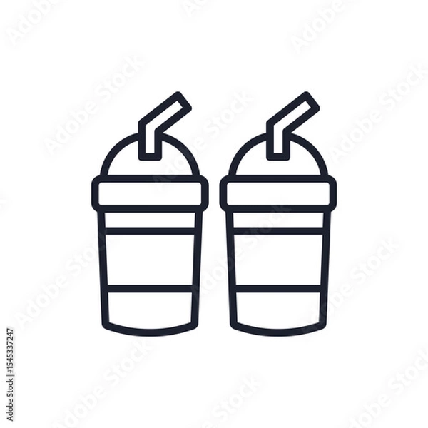 Fototapeta smoothie icons isolated on White Background. Flat style design