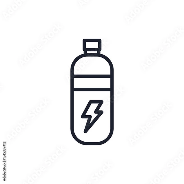Fototapeta drink isotonic icons isolated on White Background. Flat style design

