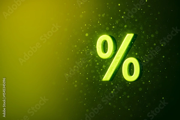 Obraz Floating discount visual for retail advertising and 3D promotional content