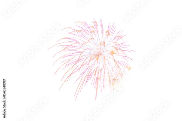 Fototapeta Colorful fireworks display bursting brightly against a dark night sky for celebration