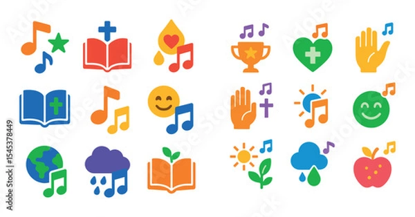 Obraz Colorful Hymn Icons
