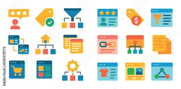 Obraz E-commerce SEO Icons