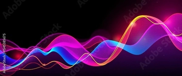 Fototapeta Abstract vector background with vibrant economic graph curve,  stock,  design