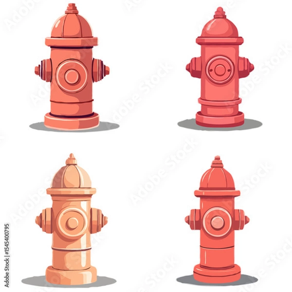 Fototapeta Detailed Fire Hydrant Models 
