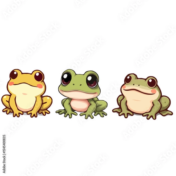 Obraz Simple, Cute Rainforest Frog Illustrations