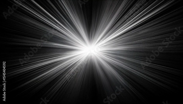 Fototapeta white light rays with a glow effect on a transparent black background
