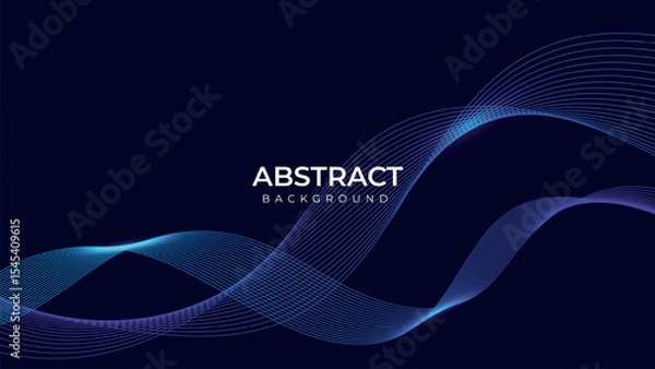 Obraz Abstract Background: A visually striking abstract composition of flowing lines and ethereal curves in hues of deep blue and violet, representing motion and energy.