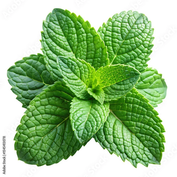 Obraz Mint Leaves with Transparent Background