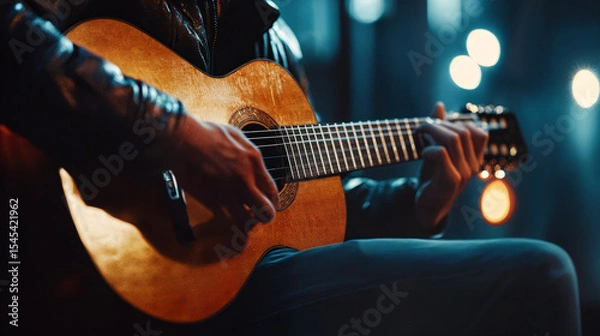 Obraz man playing guitar
