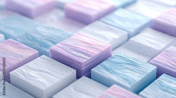 Fototapeta Abstract textured background with pastel colored blocks