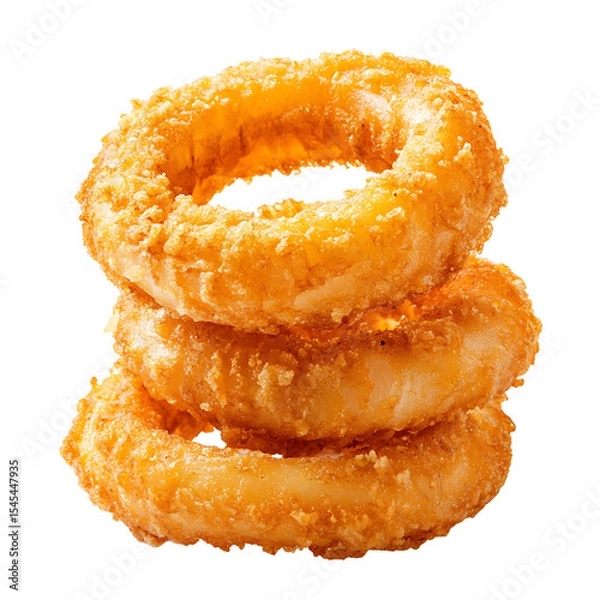 Fototapeta Stack of Crispy Onion Rings