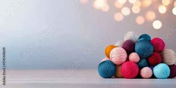 Obraz Colorful Yarn Balls Perfect for Your Creative Projects and Fun Crafting Activities