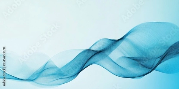 Obraz An Abstract Background Featuring Soft Blue Waves Ideal for Various Creative Uses and Projects