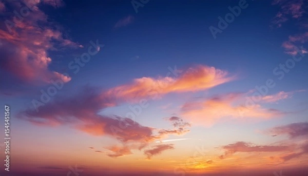 Fototapeta sky at sunset sky at sunrise clouds orange clouds cirrus clouds cumulus clouds sky gradient sky background at dusk twilight nightfall pink sky pink clouds sun environment background