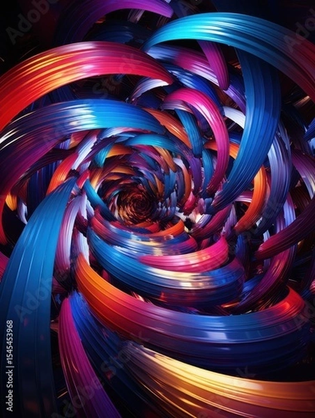 Obraz Colorful swirling abstract sculpture