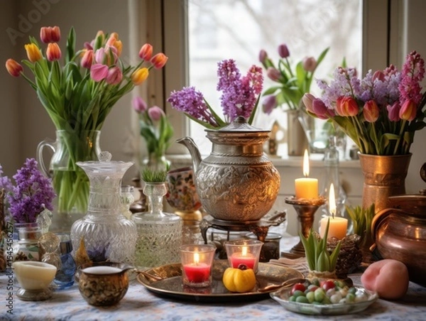 Obraz Spring bouquet on table