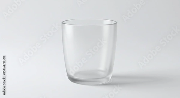 Obraz Empty Glass on White Background  High-Resolution Stock Photo